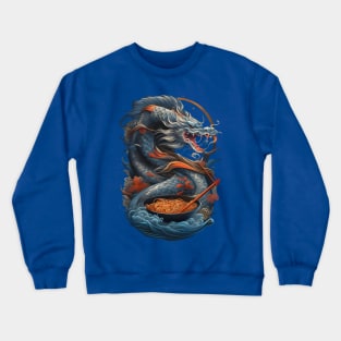 Blue Dragon Koi Fish Ramen Noodles Crewneck Sweatshirt